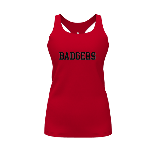 [CUS-DFW-RCBK-PER-RED-FYS-LOGO2] Racerback Tank Top (Female Youth S, Red, Logo 2)