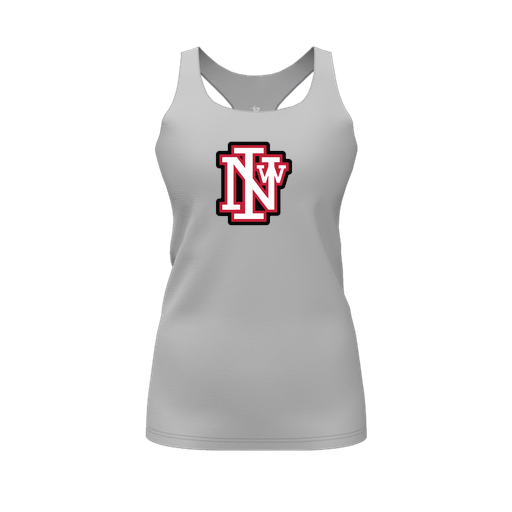 [CUS-DFW-RCBK-PER-GRY-FYS-LOGO1] Racerback Tank Top (Female Youth S, Gray, Logo 1)