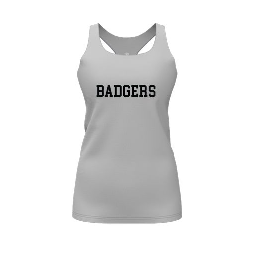 [CUS-DFW-RCBK-PER-GRY-FYS-LOGO2] Racerback Tank Top (Female Youth S, Gray, Logo 2)