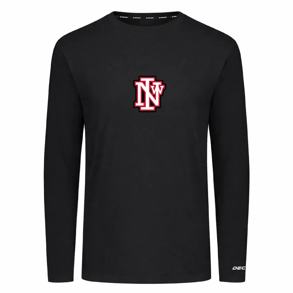 [FTLCUBBK-AXS-LOGO1] Decker Adult Tri-Blend T-Shirt - Long Sleeve (Adult XS, Logo 1)