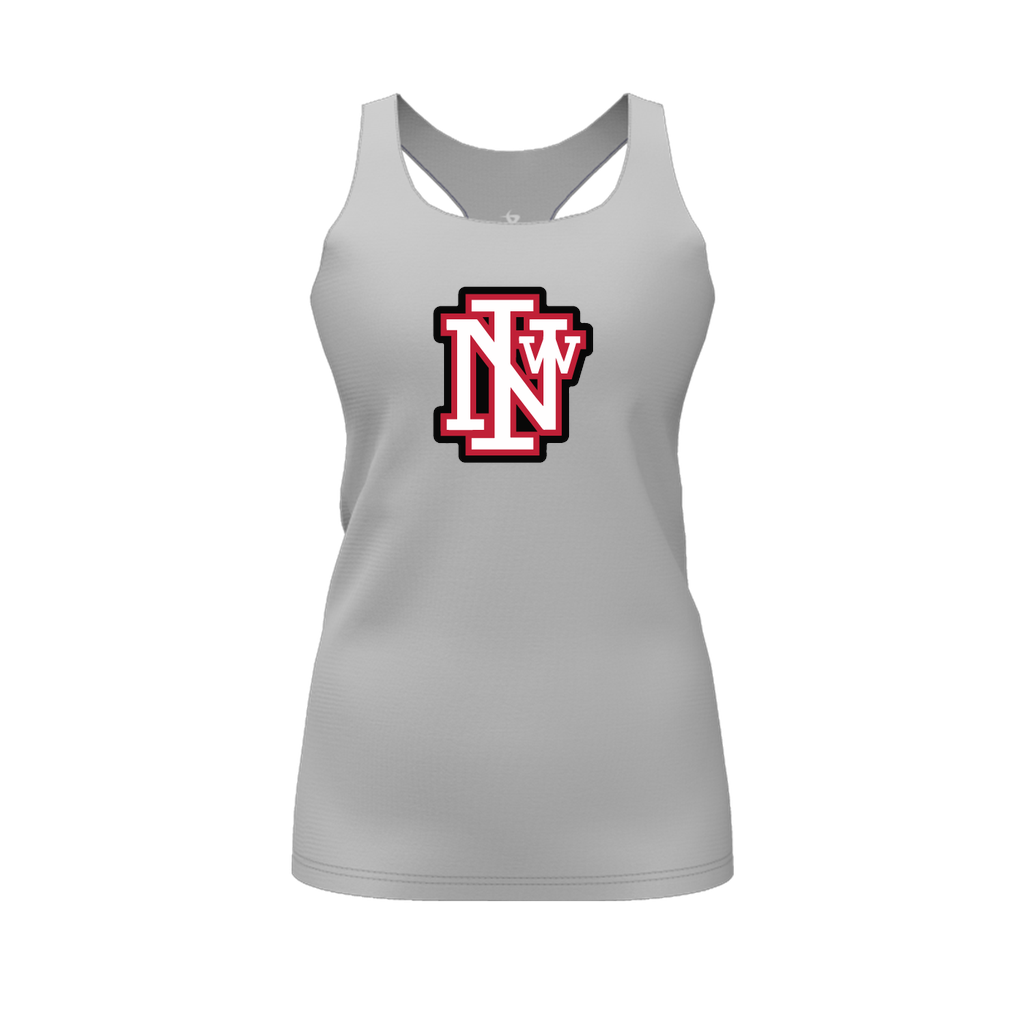 [FT0TRBGY-FYS-LOGO1] Decker Racerback Tank Top (Gray, Female Youth S, Logo 1)