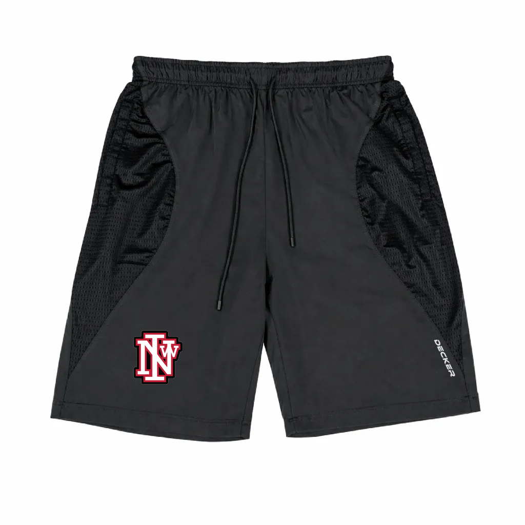 [CUS-DFW-SHOR-PER-CRV-BLK-YXXS-LOGO1] Decker Shorts (Curve Shorts) (Youth XXS, Logo 1)