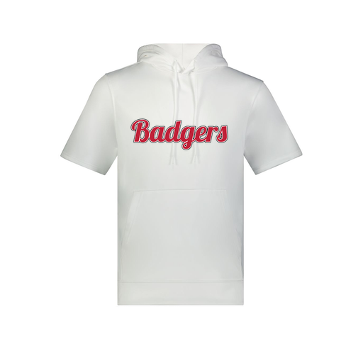 [6871.005.S-LOGO3] Men's Dri Fit Short Sleeve Hoodie (Adult S, White, Logo 3)
