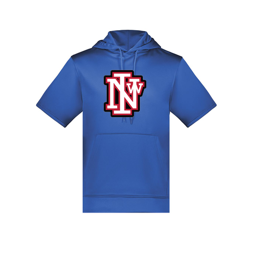 [6871.060.S-LOGO1] Men's Dri Fit Short Sleeve Hoodie (Adult S, Royal, Logo 1)
