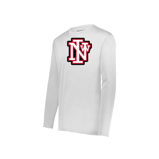 [222823.005.S-LOGO1] Youth LS Smooth Sport Shirt (Youth S, White, Logo 1)