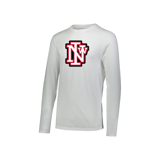 [3076.005.S-LOGO1] Youth LS Ultra-blend T-Shirt (Youth S, White, Logo 1)