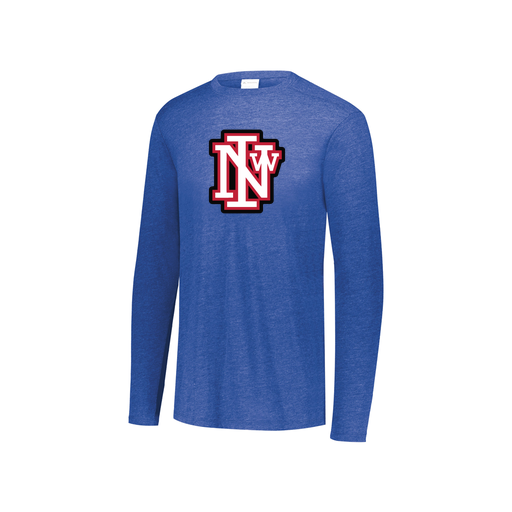 [3076.U55.S-LOGO1] Youth LS Ultra-blend T-Shirt (Youth S, Royal, Logo 1)