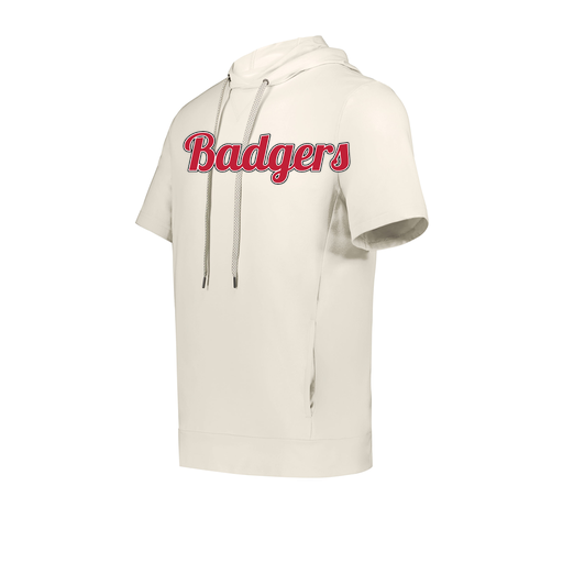 [222605-WHT-YS-LOGO3] YOUTH VENTURA SOFT KNIT SHORT SLEEVE HOODIE (Youth S, White, Logo 3)