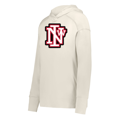 [222798-WHT-FAXS-LOGO1] Ladies Ventura Thin Knit Hoodie (Female Adult XS, White, Logo 1)